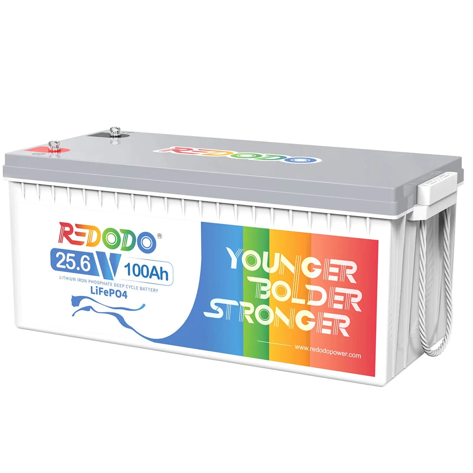 Redodo 24V 100Ah LiFePO4 Batterie, mit Max. 2560W Leistung