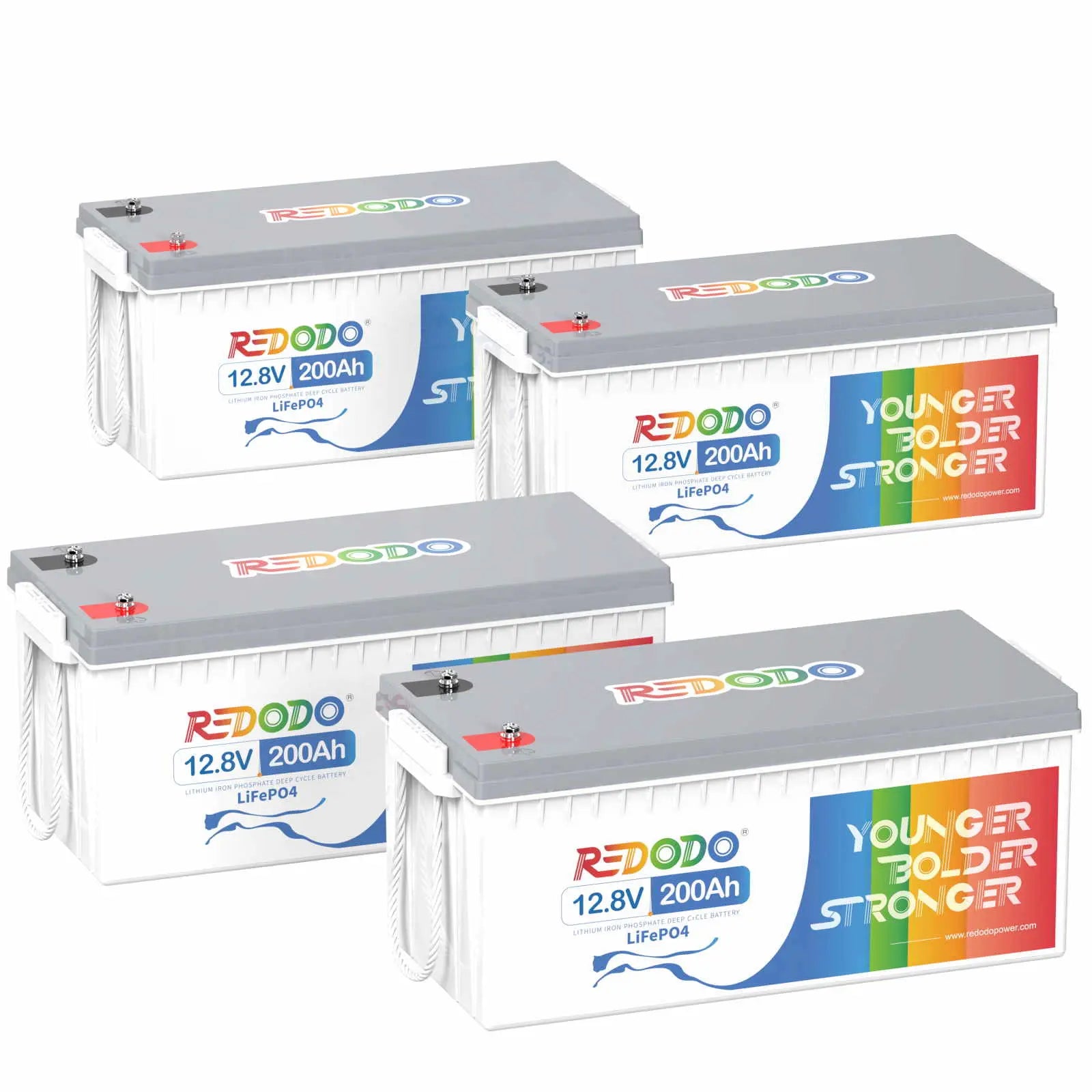 Redodo LiFePO4 12V 200Ah Wiederaufladbare Lithium Batterie | 2,56kWh & 1,28kW