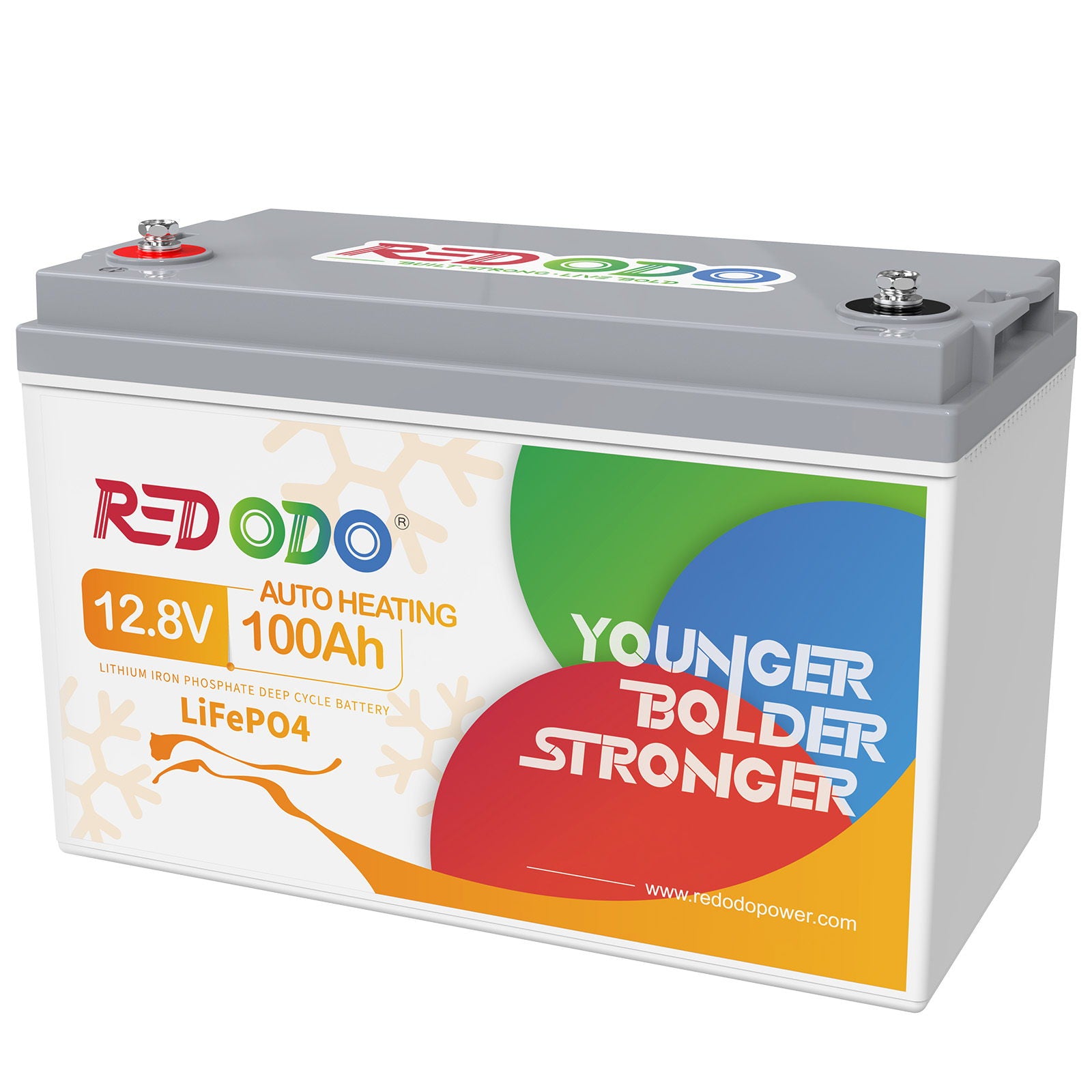 Batterie Redodo 12V 100Ah LiFePO4 avec auto-échauffement