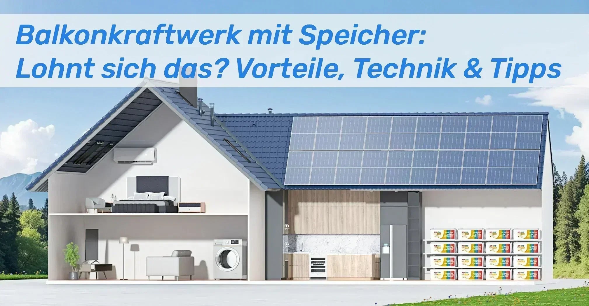 Balkonkraftwerk mit Speicher