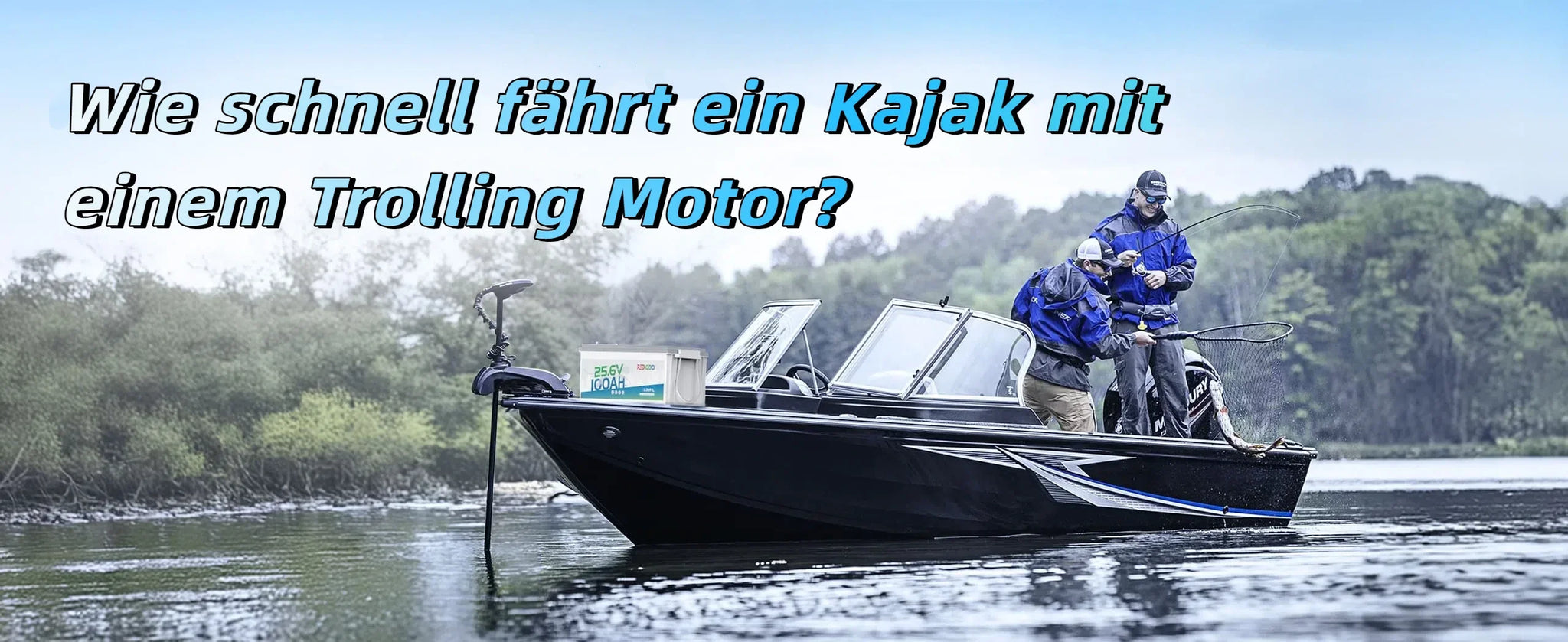 Wie schnell fährt ein Kajak mit einem Trolling Motor?