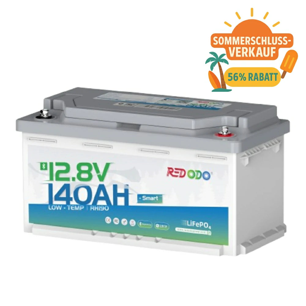 Redodo LiFePO4 12V 140Ah H190 Untersitz Lithium Batterie mit Bluetooth für Wohnmobil | Lithium Batterie Wohnmobil, Solarbatterie, DIN H8