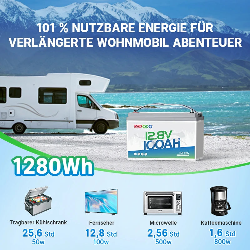 Redodo 12V 100Ah Lifepo4 Batterie