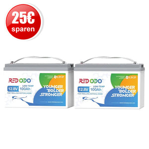 【 NEW-Nur €300,70】 Redodo 12,8V 100AH Low Temp LiFePO4 Deep Cycle Batterie| 1,28kWh & 1,28kW [Versand innerhalb von fünf Werktagen.] redodopower-de