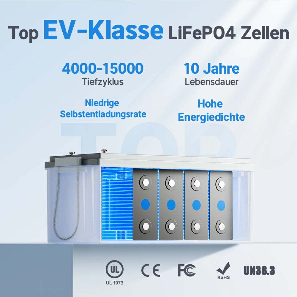 Befreiung von 19% MwSt - Redodo 12V 300Ah LiFePO4 Batterie - Nur für deutsche und österreichische Wohngebäude gelten