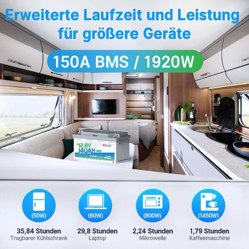 Redodo 12V 140Ah Lifepo4 Batterie