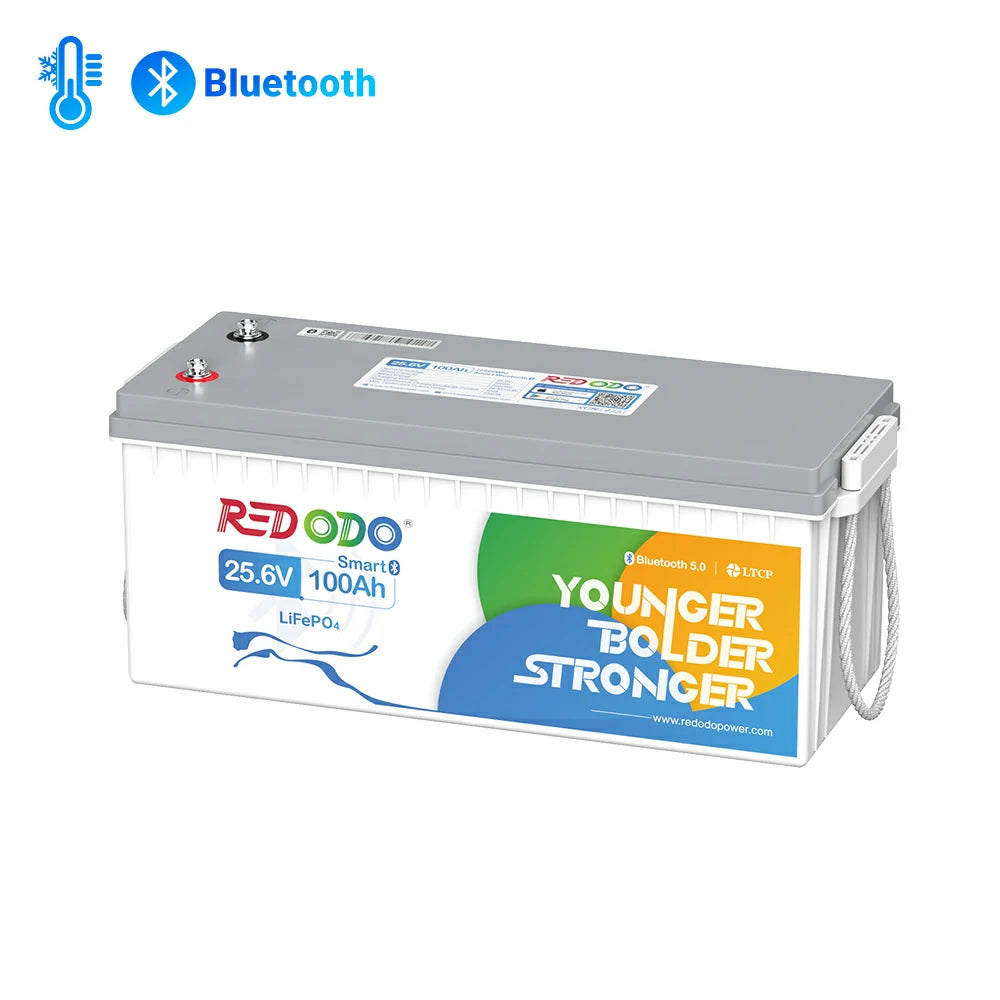 Redodo 24V 100Ah Bluetooth LiFePO₄ Batterie