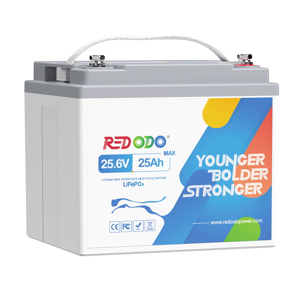 Redodo 24V25Ah LiFePO4 Lithium Batterie mit 50A BMS Schutz redodopower-de
