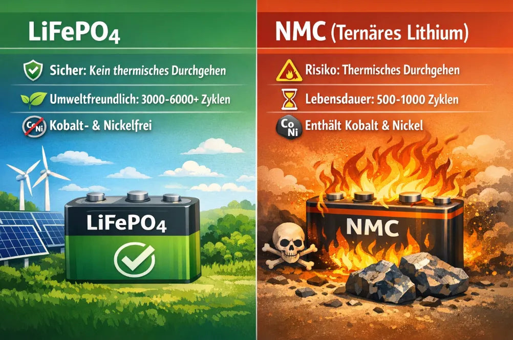 LiFePO4 vs. NMC Batterie: Der ultimative Vergleich für Ihre Energieversorgung