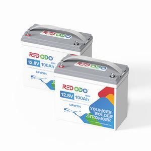 【Ein Preis beträgt nur €369,99】Redodo LiFePO4 12V 100Ah Mini Deep Cycle LiFePO4 Batterie | 1,28kWh & 1,28kW redodopower-de