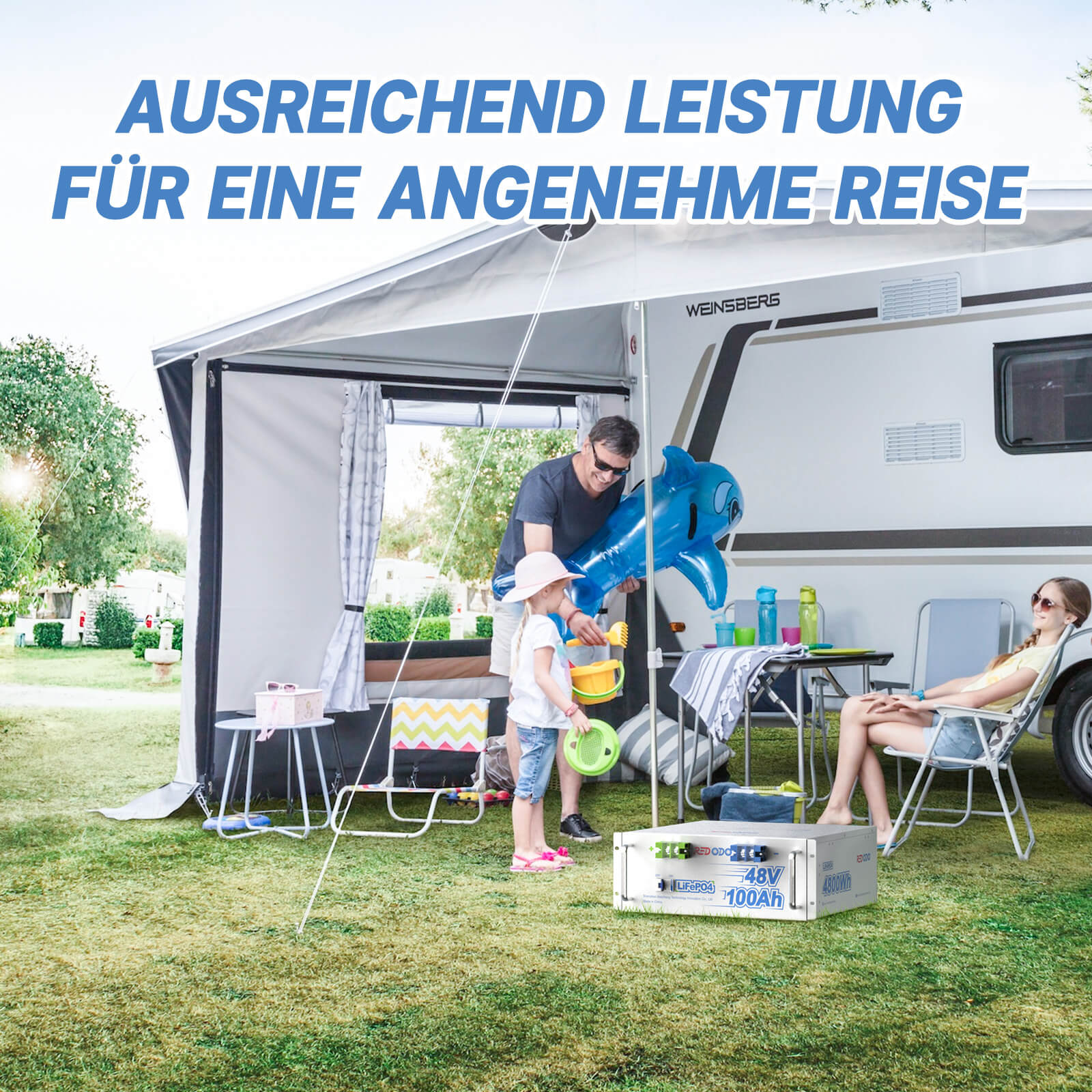 Redodo 48V 100Ah Lithium LiFePO4 Batterie | 4,8kWh & 4,8kW