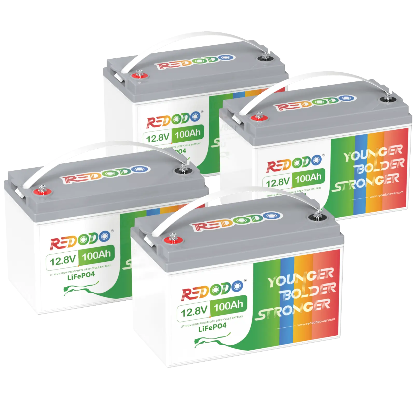 Redodo LiFePO4 12V 100Ah Deep Cycle LiFePO4 Batterie | 1,28kWh & 1,28kW