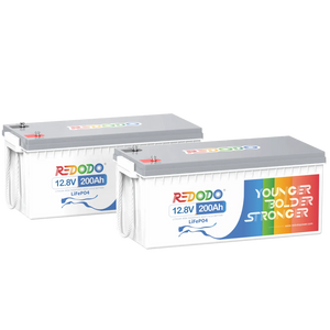 Redodo LiFePO4 12V 200Ah Wiederaufladbare Lithium Batterie | 2,56kWh & 1,28kW