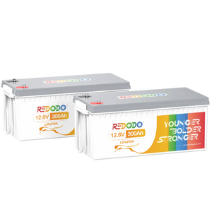 Redodo LiFePO4 12V 300Ah Tiefzyklus Lithium ionen akku | 3,84kWh & 2,56kW